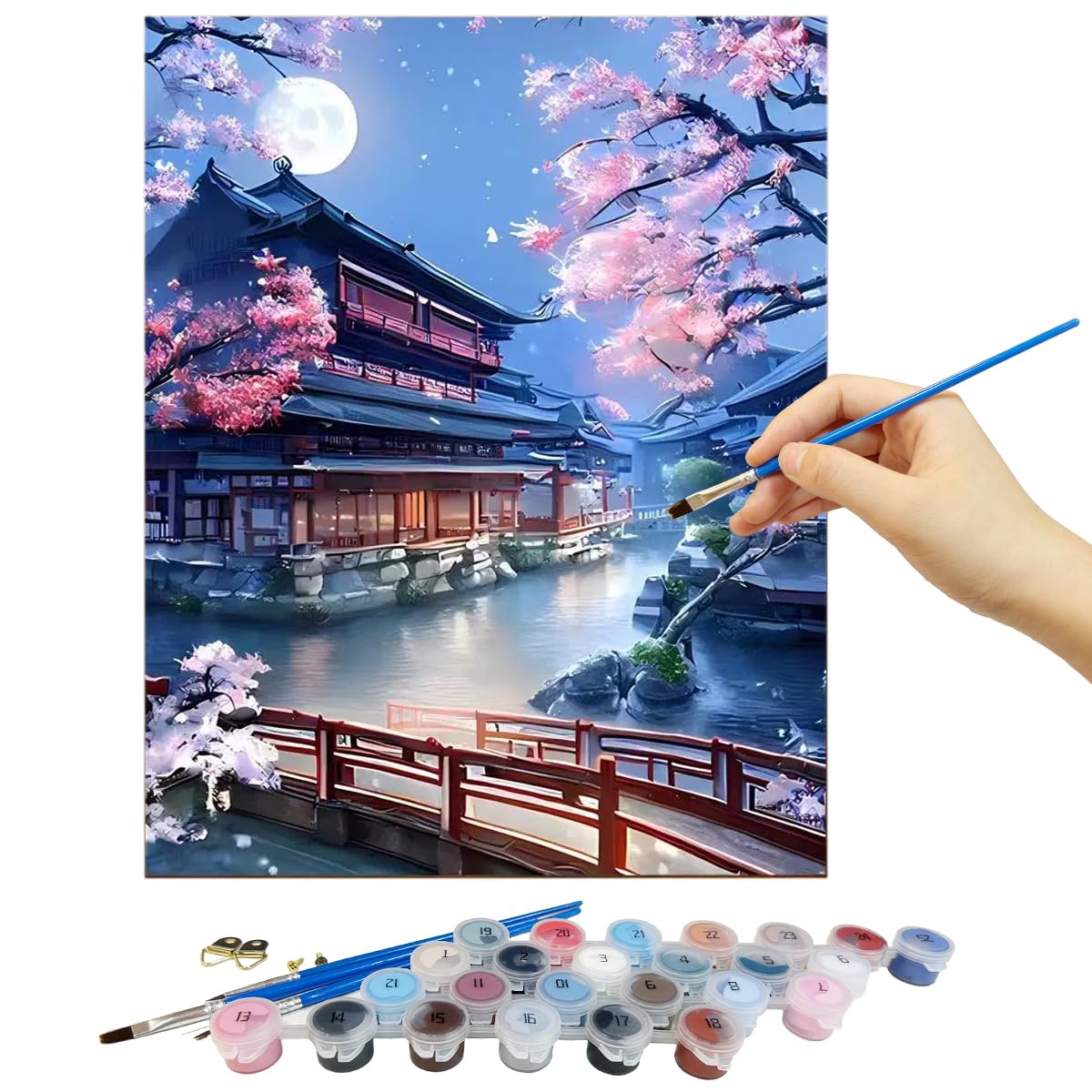 HASTHIP Paint by Number for Adults Canvas, Landscape Paint by Number, DIY Adult Painting by Numbers Kits on Canvas with Brushes and Acrylic Paint, Home Wall Decor, 40 x 50cm HASTHIP Paint by Number for Adults Canvas, Landscape Paint by Number, DIY Adult Painting by Numbers Kits on Canvas with Brushes and Acrylic Paint, Home Wall Decor, 40 x 50cm